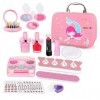 Luminova Pretend Play Kit de maquillage 20 pièces sans danger non toxique pour fille Jouet Princesse Pretend Play Jouet avec 