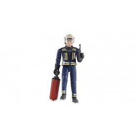 bruder 60100 - Pompier avec accessoires, figurine jouet, camion de pompiers