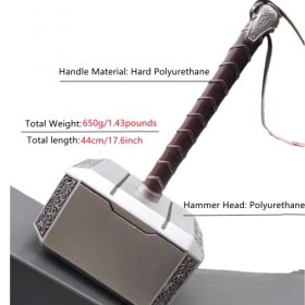 damdos Marteau Stormbreaker en mousse de polyuréthane avec ceinture pour Halloween, cosplay, cadeau danniversaire ou de Noël