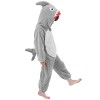 LOLANTA Déguisement Requin Enfant, Animal Combinaison en Flanelle à Capuche pour Garçons Filles,Rose,2-3 Ans,Tag S