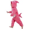 LOLANTA Déguisement Requin Enfant, Animal Combinaison en Flanelle à Capuche pour Garçons Filles,Rose,2-3 Ans,Tag S