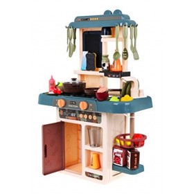 Ramiz Jeu dImitation - Cuisine Enfant, Jeu de Cuisine avec Aliments et Accessoires, Évier avec Eau Courante, Effets Sonores 