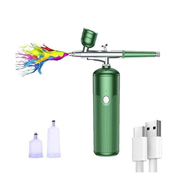 Holzsammlung Aerographe, Multi-Function Airbrush Set Compressor avec le Maquillage, lartisanat, la Décoration de Gâteaux, la