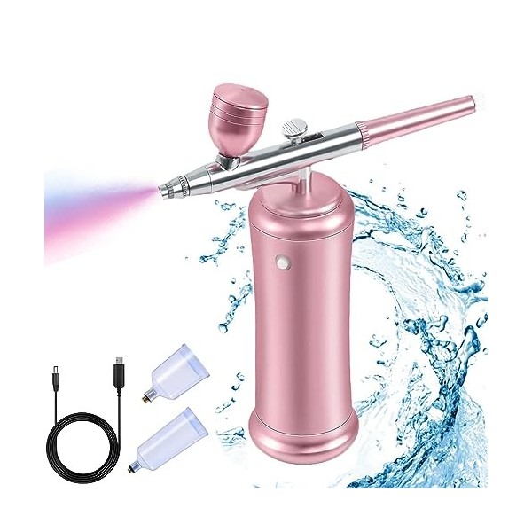 Holzsammlung Aerographe, Multi-Function Airbrush Set Compressor avec le Maquillage, lartisanat, la Décoration de Gâteaux, la