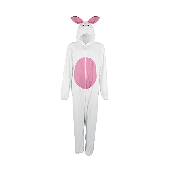 Foxxeo Costume de lapin pour adulte, femme et homme, combinaison an