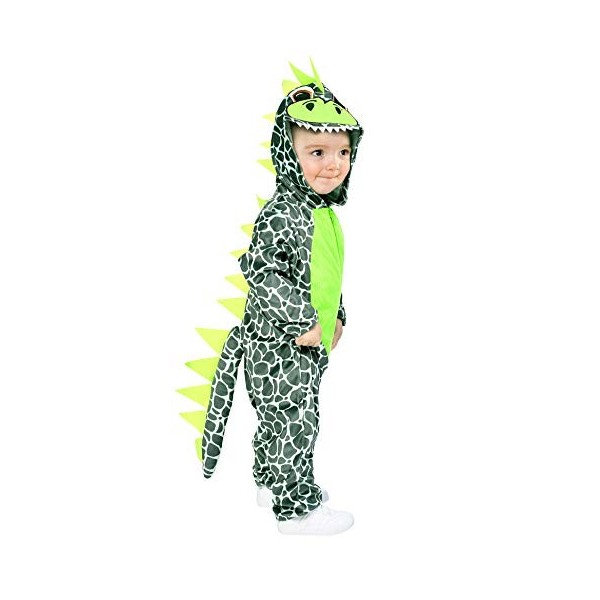 IKALI Costume de bébé dinosaure, Body de dragon à capuche pour enfants, costume danimal Vert, 6-13 mois