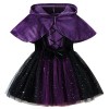 AGQT Costume dHalloween pour petites filles avec cape et robe tutu en tulle - Ensemble de vêtements de fête princesse cospla