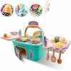 Acelane Enfants Cuisine Jouets Set avec Plastique Alimentaire et Cuisiner Accessoires pour Fille Garçon Bébé