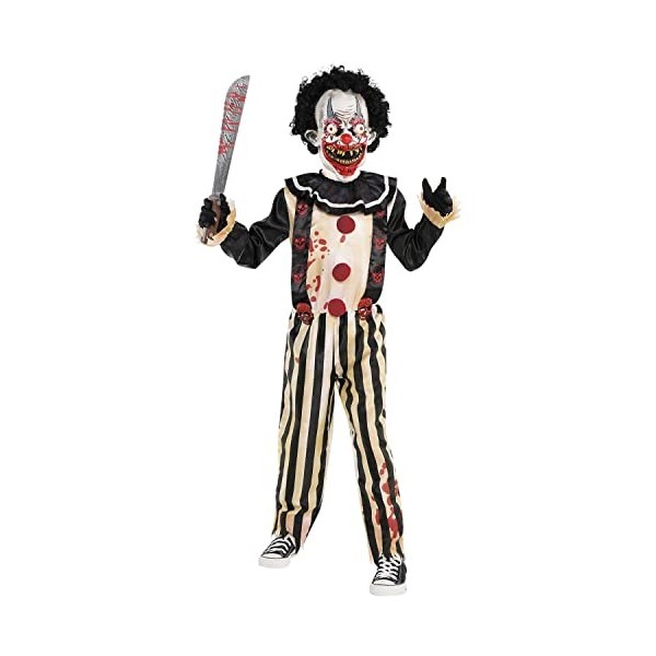 CAT01 - Costume Enfant Clown Tueur 12-14 Ans