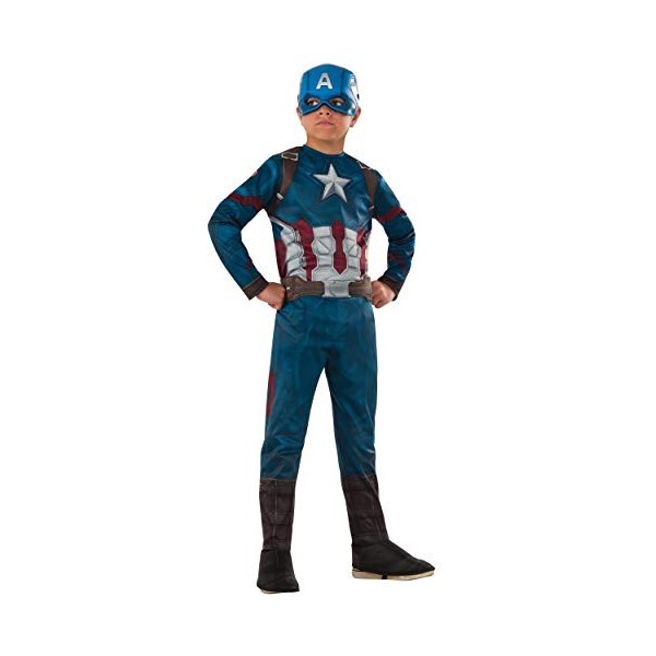Rubies - Captain America Civil War - Déguisement Capitan America Classic CW, Costume pour enfants, L 8 - 10 ans 