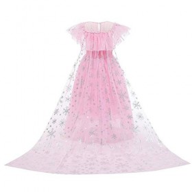 Reine des Neiges Elsa Costume pour fille et enfant Robe en tulle avec accessoires Princesse des Neiges Déguisement Carnaval N