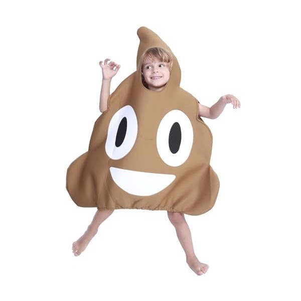 LVTFCO Kids Funny Creative Costumes Cute Poop Styling Costumes Halloween Kids Role Play Costumes,Brown-M