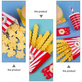 TOYANDONA 1 Jeu Simulation De Combo De Frites Hamburger Jouer Au Jouet Alimentaire Faire Semblant De Jouer à Petit Jeu De Cui