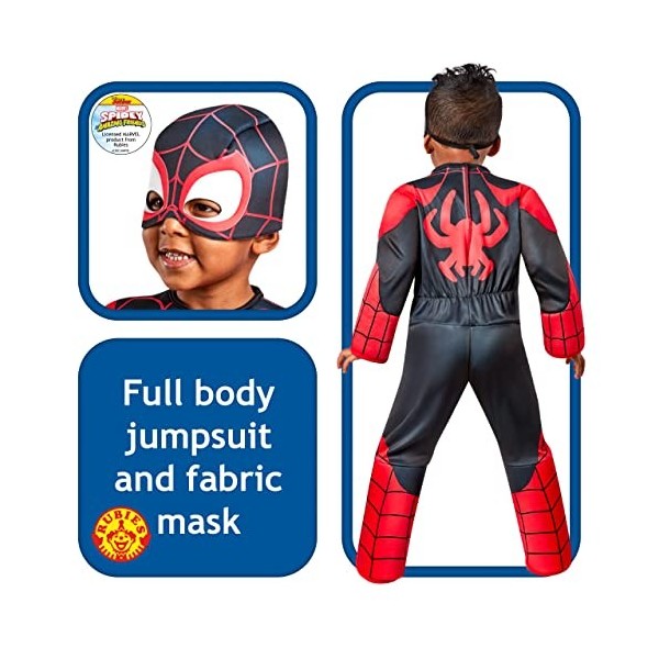 Rubies Costume officiel Marvel Spidey et ses amis incroyables Spinn pour enfant de 3 à 4 ans