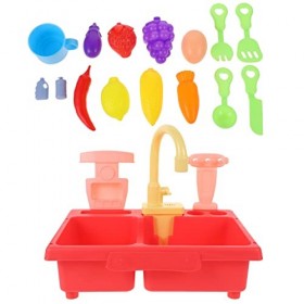 Toyvian 1 Jeu Jouet Lave-Vaisselle Jouets De Cuisine Éducatifs Jouet De Coupe De Fruits Cadeaux De Noël Évier Jouet Sèche-Vai