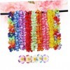 Toyvian 60 Pcs Leis De Fleurs Hawaïennes Leis Tropicaux Décorations De Fête Tropicale Collier Leis Colliers De Fête Luau Guir