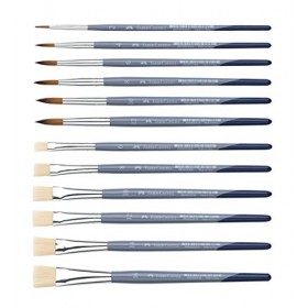 Faber-Castell Creative Studio Pinceau set complet de 12 pinceaux, ronds et plats 