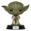 Funko Pop! Bobble: Star Wars: Clone Wars: Yoda - Figurine en Vinyle à Collectionner - Idée de Cadeau - Produits Officiels - J