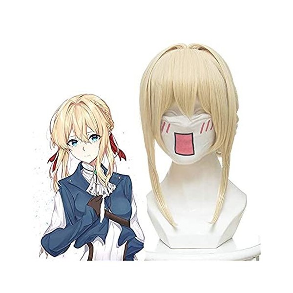 SUCICI Anime Violet Evergarden Cosplay Perruques Violet Evergarden Cosplay Wig Résistant à la Chaleur Résistant à la Chaleur 