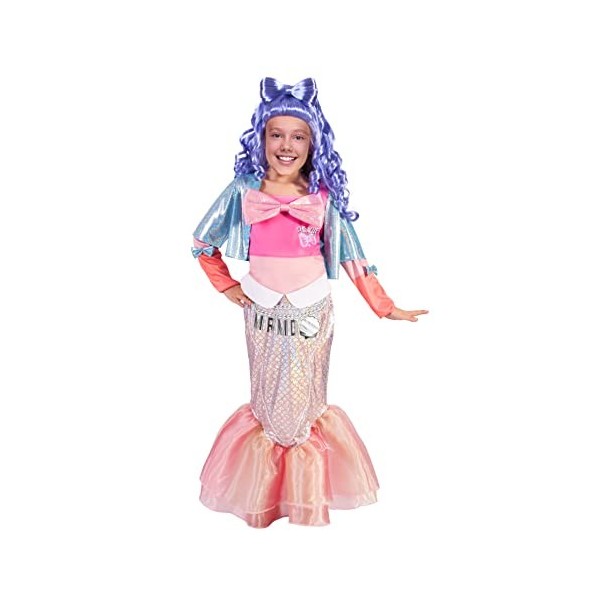 Ciao Shellnelle sirène robe costume déguisement original Mermaze Mermaidz fille Taille 6-8 ans avec perruque