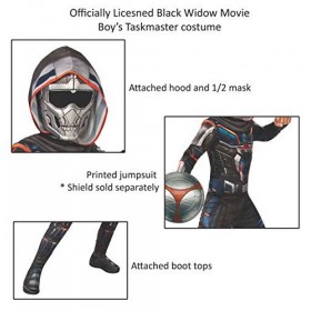 Rubies Costume officiel Marvel Black Widow pour enfant, costume classique Taskmaster pour enfant, taille enfant, comme sur l