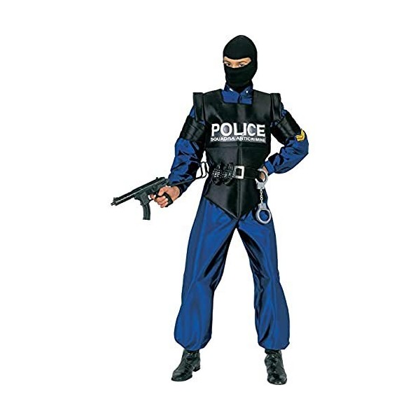 Ciao Agente Speciale Polizia Costume Bambino Taglia 9-11 Anni Con kit armi, Bleu/Noir, Ans Fille