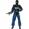 Ciao Agente Speciale Polizia Costume Bambino Taglia 9-11 Anni Con kit armi, Bleu/Noir, Ans Fille