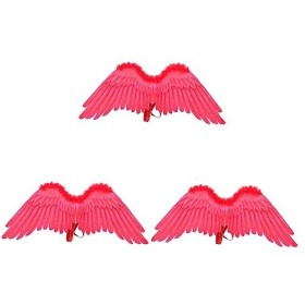 ABOOFAN 3 Pièces Aile DÉté Ensemble Rouge Décor Halloween Robe Pour Les Femmes Costume Prop Pour Les Filles Ailes DAnge Fan