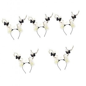 FRCOLOR 5 Pièces Branche Décoration Bandeau Corne Cheveux Chapeaux Costume En Forme DArbre Coiffure Accessoire Bois De Cerf 