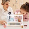 Povanjer crème glacée pour | Jeux Simulation Montessori Nourriture - Cuillère en Bois et Servir Faux Jouets Alimentaires pour