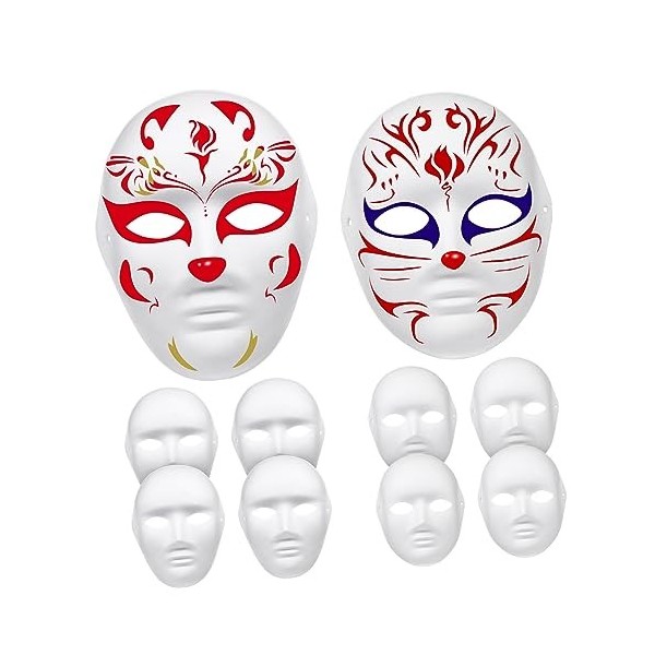 Toyvian DIY 36 Pièces Masques De Costume Vierges En Papier Mâché DOpéra Masques De Théâtre En Papier À Peindre Masque Pour E