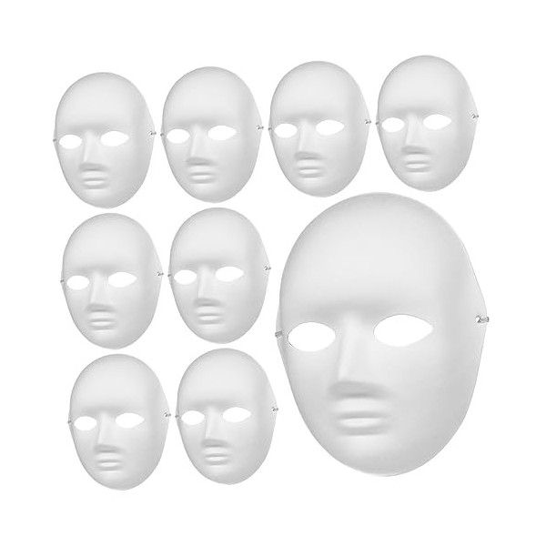 Toyvian DIY 36 Pièces Masques De Costume Vierges En Papier Mâché DOpéra Masques De Théâtre En Papier À Peindre Masque Pour E