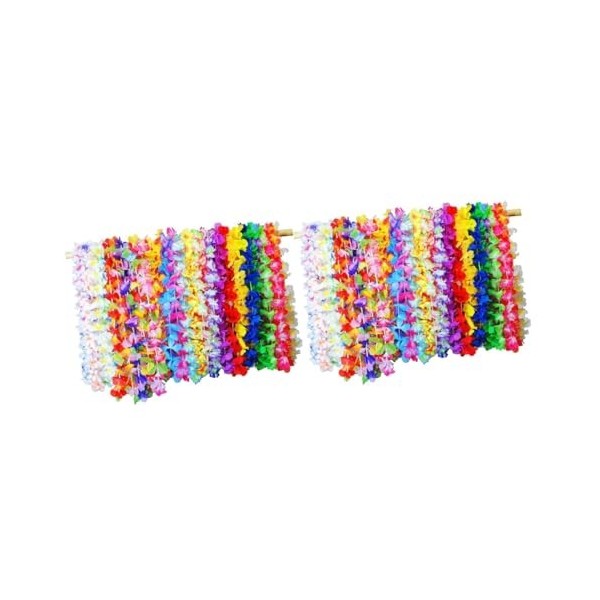 ibasenice Cotillons Luau 60 Pièces Colliers De Fête De Plage Leis Hawaïens Pinces À Cheveux De Fleur Faveurs De Fête Luau Lei