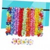 ibasenice Cotillons Luau 60 Pièces Colliers De Fête De Plage Leis Hawaïens Pinces À Cheveux De Fleur Faveurs De Fête Luau Lei