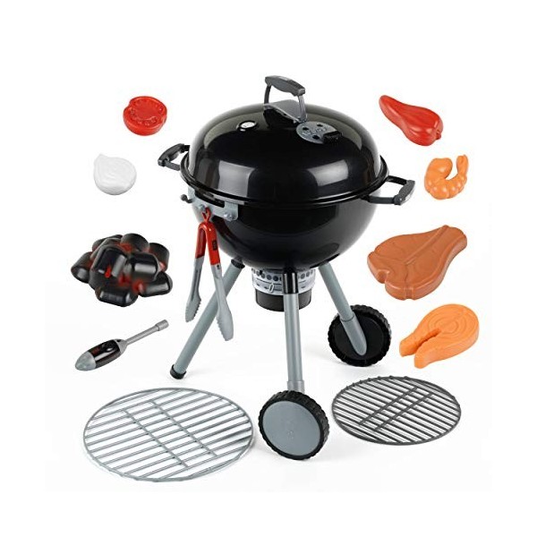 Theo Klein 9401 Barbecue Couvercle Weber Premium Avec Fonction Sonore Et Lumineuse Avec Brasier Pince Barbecue Et Beaucoup D