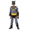 Rubies Costume Batman Metallic Core Deluxe pour enfants, Jumpsuit imprimé avec poitrine musclée, cape et masque, Officiel DC 