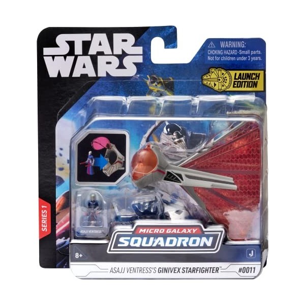 Star Wars Micro Galaxy Squadron Light Armour Class Asajj Ventresss Ginivex Starfighter Vaisseau de 8 cm avec Micro-Figurine 