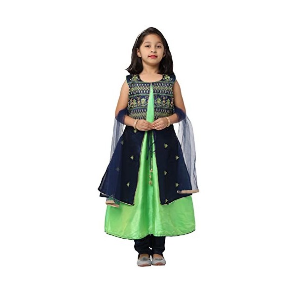 Ashwini Costume Salwar pour fille avec travail Zari | Costumes ethniques indiens prêts à lemploi Churidar Salwar pour enfant