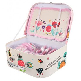 NUOBESTY 1 Ensemble Service à Thé Jouet Goûter Faire Semblant De Jouer à Lheure du Thé Faire Semblant De Jouer Au Jeu De Rôl