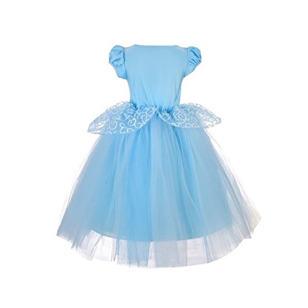 Lito Angels Deguisement Robe Princesse Cendrillon avec Accessories Enfant Fille, Anniversaire Fete Carnaval Halloween Costume