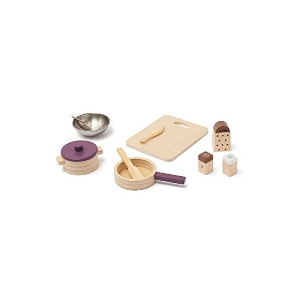 Kids Concept- Conjunto de cocina BRISTO Ustensiles de Cuisine, 1000566, Multicolore