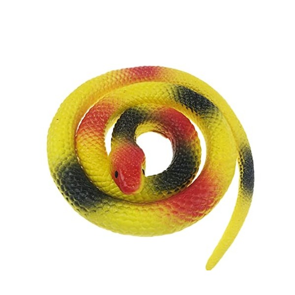 TOYANDONA Lot de 8 serpents en caoutchouc réalistes faux serpents jouets pour objets de scène de jardin pour effrayer les ois