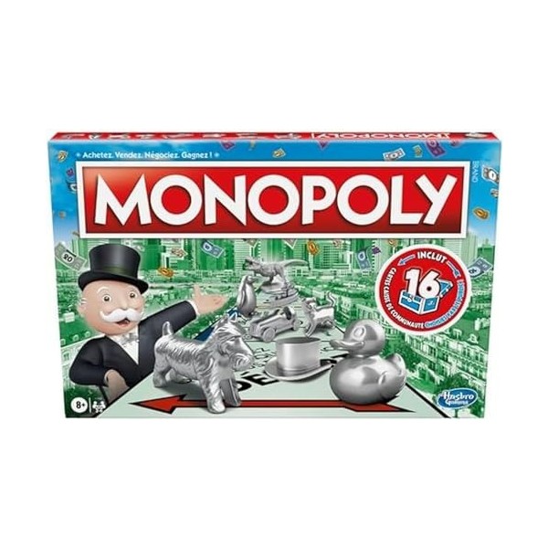 Monopoly, Jeu de Plateau Classique pour la Famille et Les Enfants, pour 2 à 6 Joueurs, à partir de 8 Ans