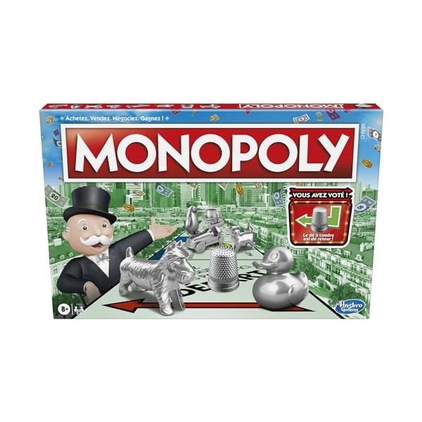 Monopoly, Jeu de Plateau Classique pour la Famille et Les Enfants, pour 2 à 6 Joueurs, à partir de 8 Ans