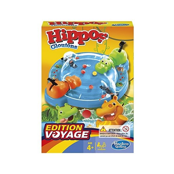 Hasbro Hippos Gloutons - Jeu de société pour Enfants - Jeu Rigolo de rapidité - Version française