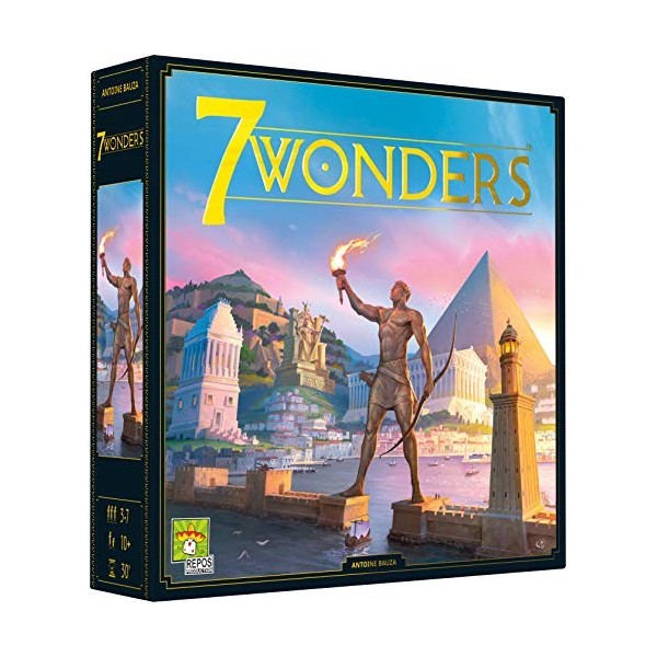 Repos Production | 7 Wonders - Nouvelle version 2020 | Unbox Now | Jeu de société | À partir de 10 ans | 3 à 7 joueurs | 30 m