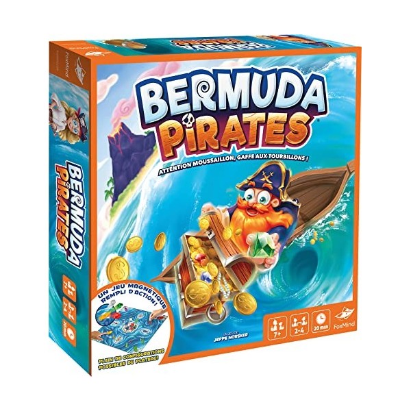 Asmodee Foxmind Bermuda Pirates - Jeux de société - Jeux de Plateau - Jeu Adulte et Enfant à partir de 7 Ans - 2 à 4 Joueurs 