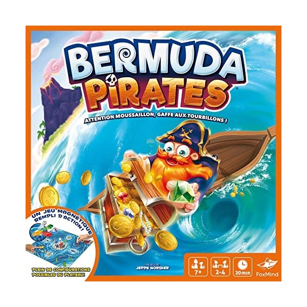 Asmodee Foxmind Bermuda Pirates - Jeux de société - Jeux de Plateau - Jeu Adulte et Enfant à partir de 7 Ans - 2 à 4 Joueurs 