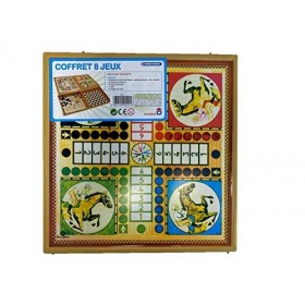 Dujardin – Coffret 8 jeux – Jeux de société – Jeu plateau – Retrouvez 8 jeux culte en 1 coffret – A jouer seul ou entre Amis 