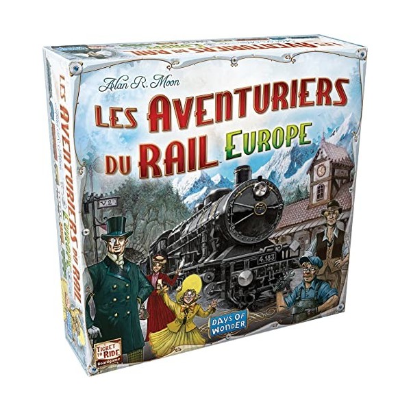 Days of Wonder - Les Aventuriers du Rail : Europe - Version Française - Unbox Now - Jeu de Société pour Enfants dès 8 ans - 2